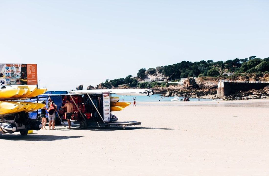 Kayak rentals at St Brelade's beach