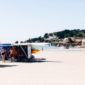 Kayak rentals at St Brelade's beach